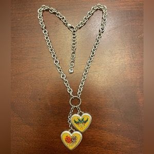 BRIGHTON Retired Peace Love reversible charm necklace